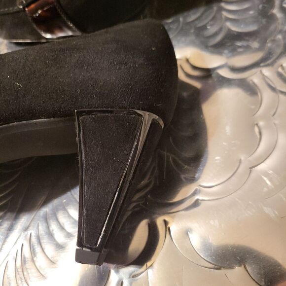 Stuart Weitzman authentic leather uppers,and insoles,black,suede,tortoise - Picture 5 of 8